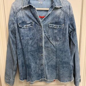 Peter Nygard Blue Denim Shirt Large